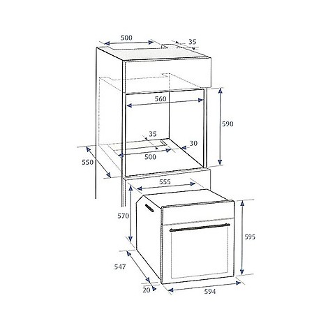 FORNO BEKO OIE 21100 B DA INCASSO 60 CM 65 L VENTILATO CONTROLLO MECCANICO  6 FUNZIONI