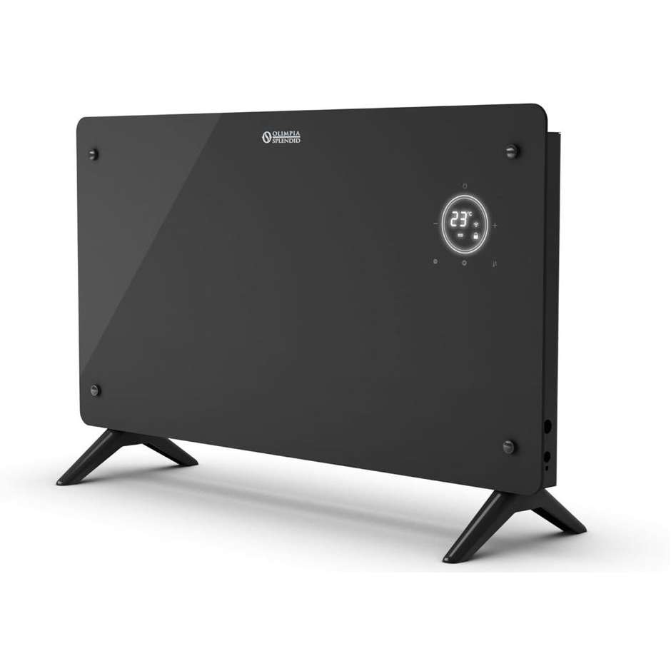 Olimpia Splendid Caleo Glass Termoconvettore Elettrico 2000 W Wi-Fi Display Touch Nero