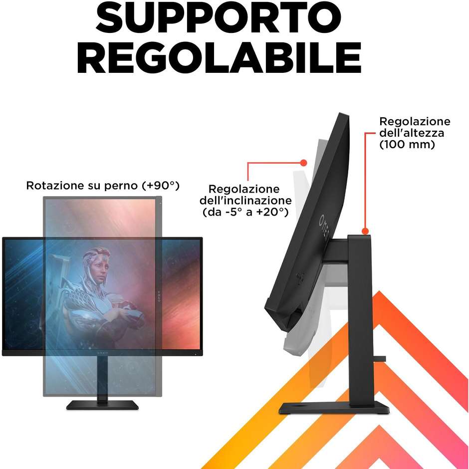 OMEN by HP 27 Monitor Gaming 27" Full HD 165Hz 1ms IPS FreeSync Premium HDR400 DisplayPort 2x HDMI Nero (780F9AA)