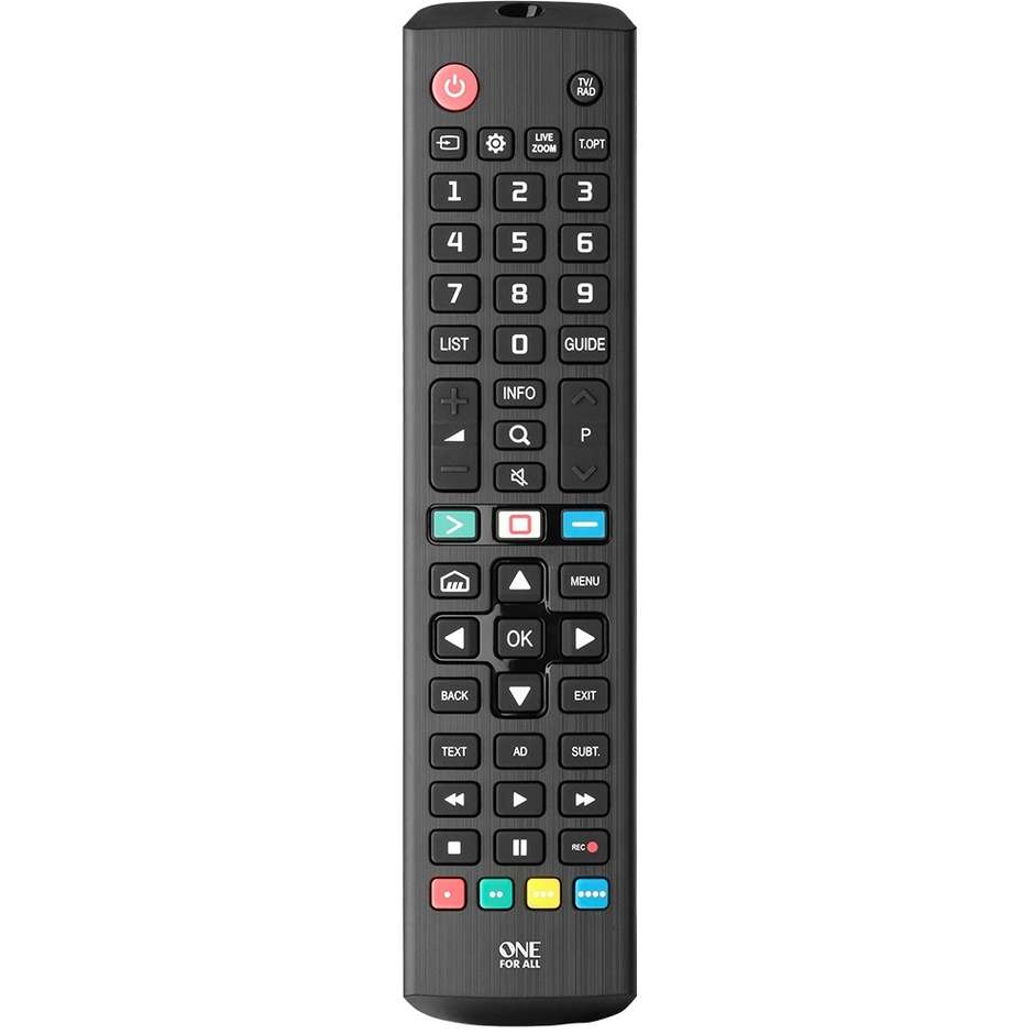 ONE FOR ALL URC4911 LG Telecomando Universale Smart TV Sostitutivo 1:1 Colore Black
