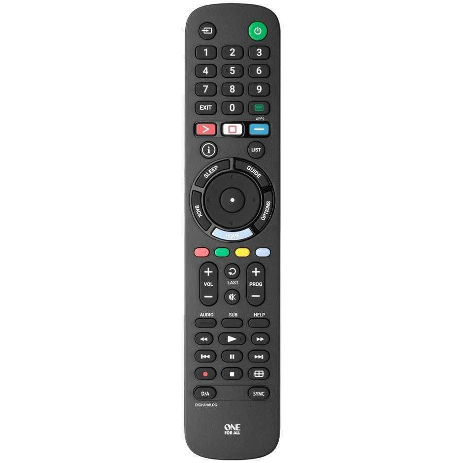 ONE FOR ALL URC4912 SONY Telecomando Universale Smart TV Sostitutivo 1:1 Colore Black