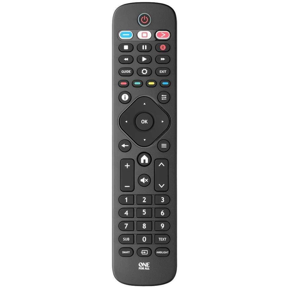 One For All URC4913 PHILIPS Telecomando Universale per TV Nero