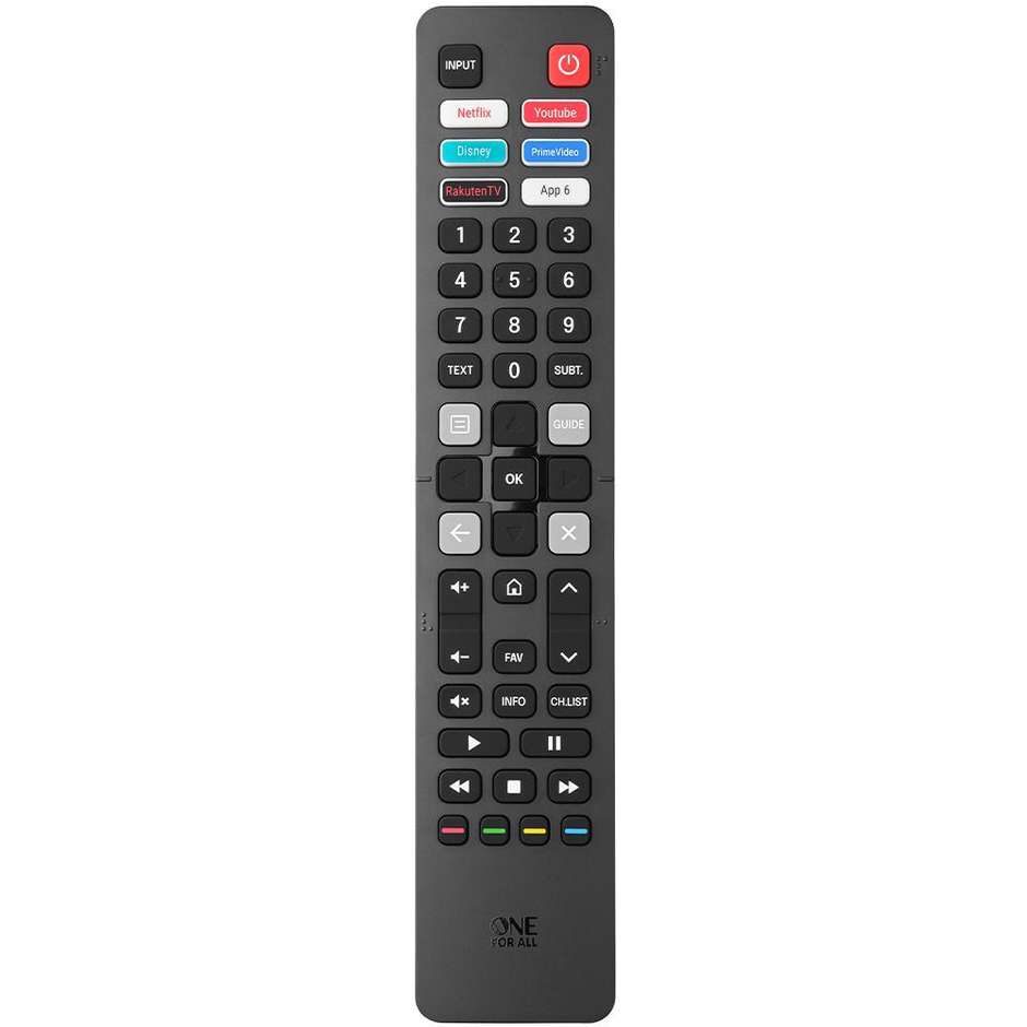One For All URC4916 Telecomando di ricambio per TV Hisense nero