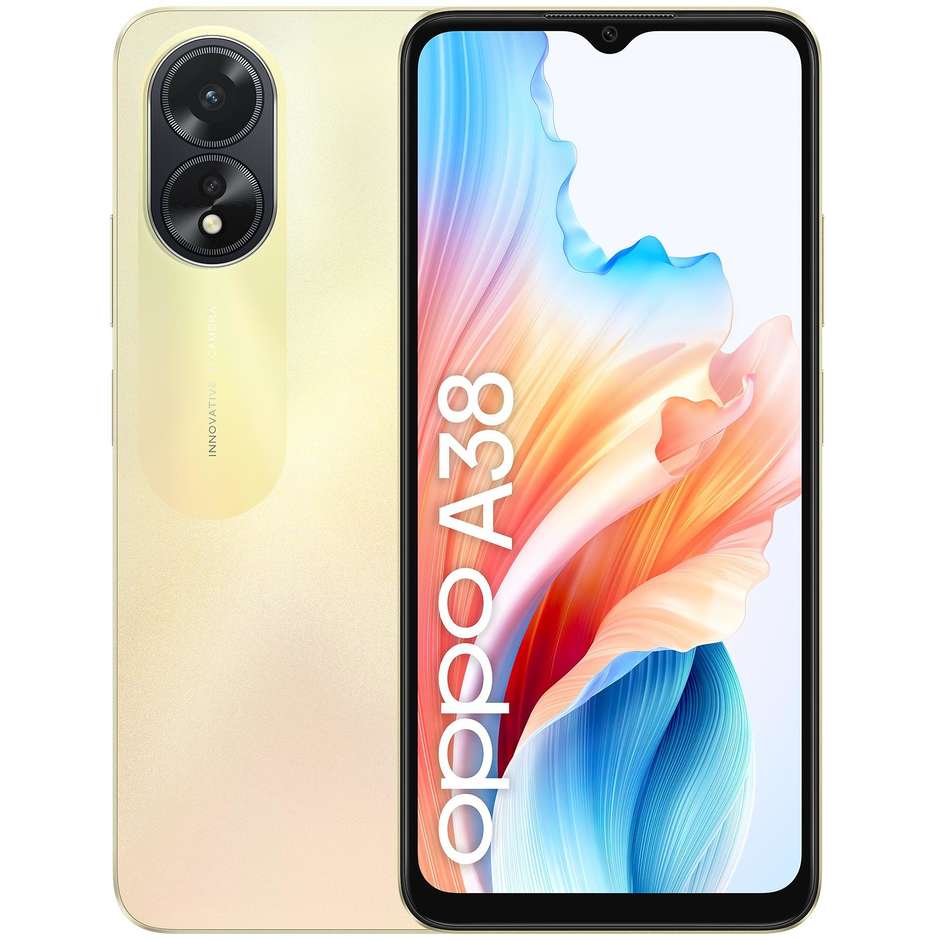 Oppo A38 Smartphone 6,56" HD Ram 4 Gb Memoria 128 Gb Android colore oro