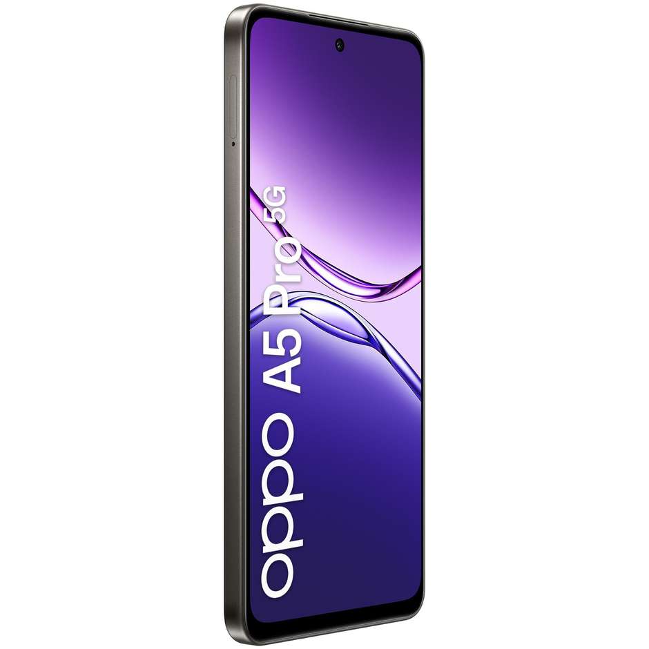 OPPO A5 Pro Smartphone 5G 6.67” Ram 8 GB Memoria 256 GB Colore Nero, Marrone