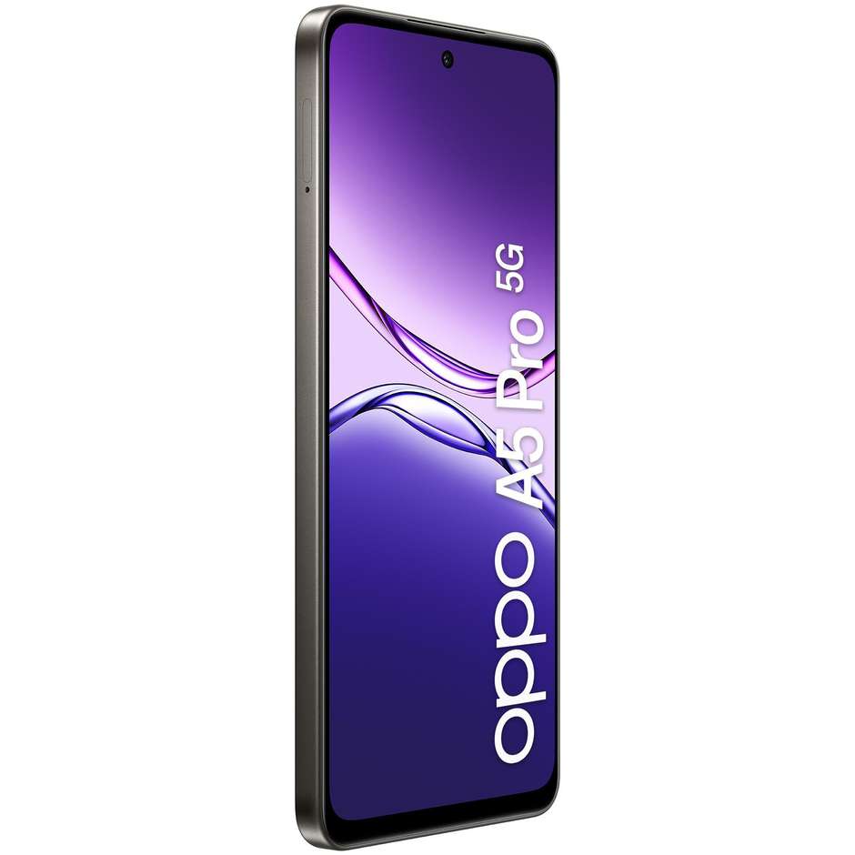 OPPO A5 Pro Smartphone 5G 6.67” Ram 8 GB Memoria 256 GB Colore Nero, Marrone