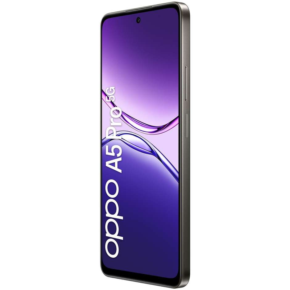 OPPO A5 Pro Smartphone 5G 6.67” Ram 8 GB Memoria 256 GB Colore Nero, Marrone