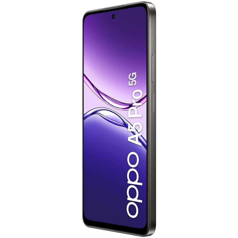 OPPO A5 Pro Smartphone 5G 6.67” Ram 8 GB Memoria 256 GB Colore Nero, Marrone