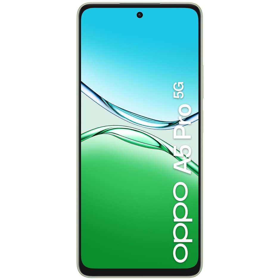 OPPO A5 Pro Smartphone 5G 6.67” Ram 8 GB Memoria 256 GB Colore Olive Green