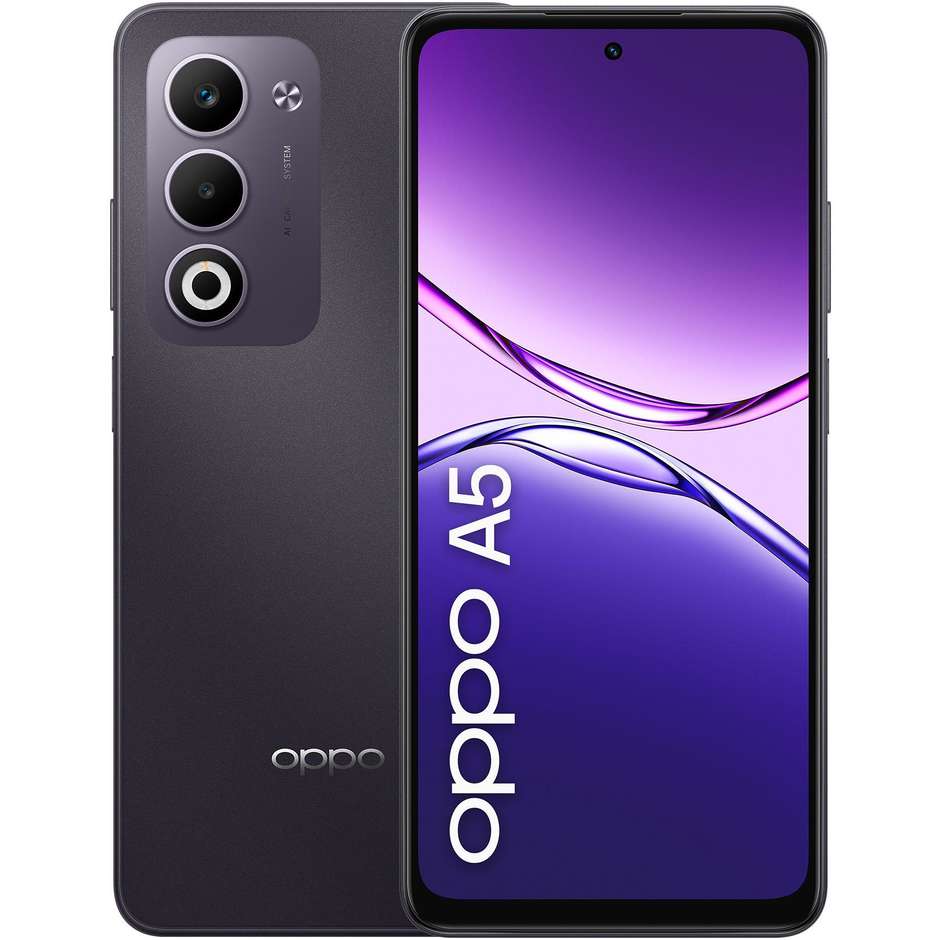 OPPO A5 Smartphone 4G 6.67” Ram 6 GB Memoria 128 GB Colore Viola