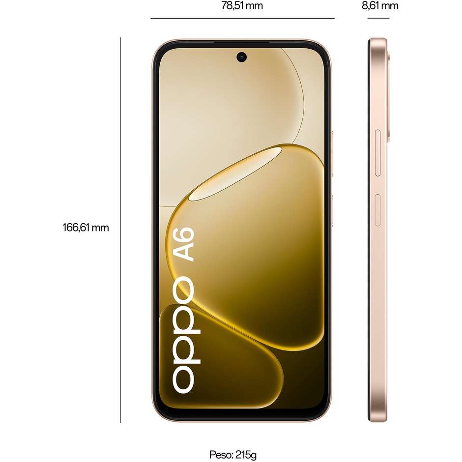 OPPO A6 4G 6 GB/256 GB 120 Hz 6550 mAh Aurora Gold