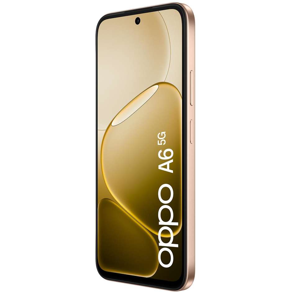 OPPO A6 Smartphone 5G 17,1 cm (6.75") 120Hz 6 GB 256 GB Doppia SIM 50 MP 6550 mAh Oro (Aurora Gold)