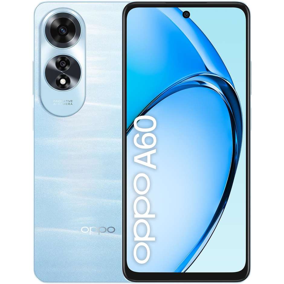 Oppo A60 Smartphone 6,67" FHD Ram 8 Gb Memoria 256 Gb Android colore blue