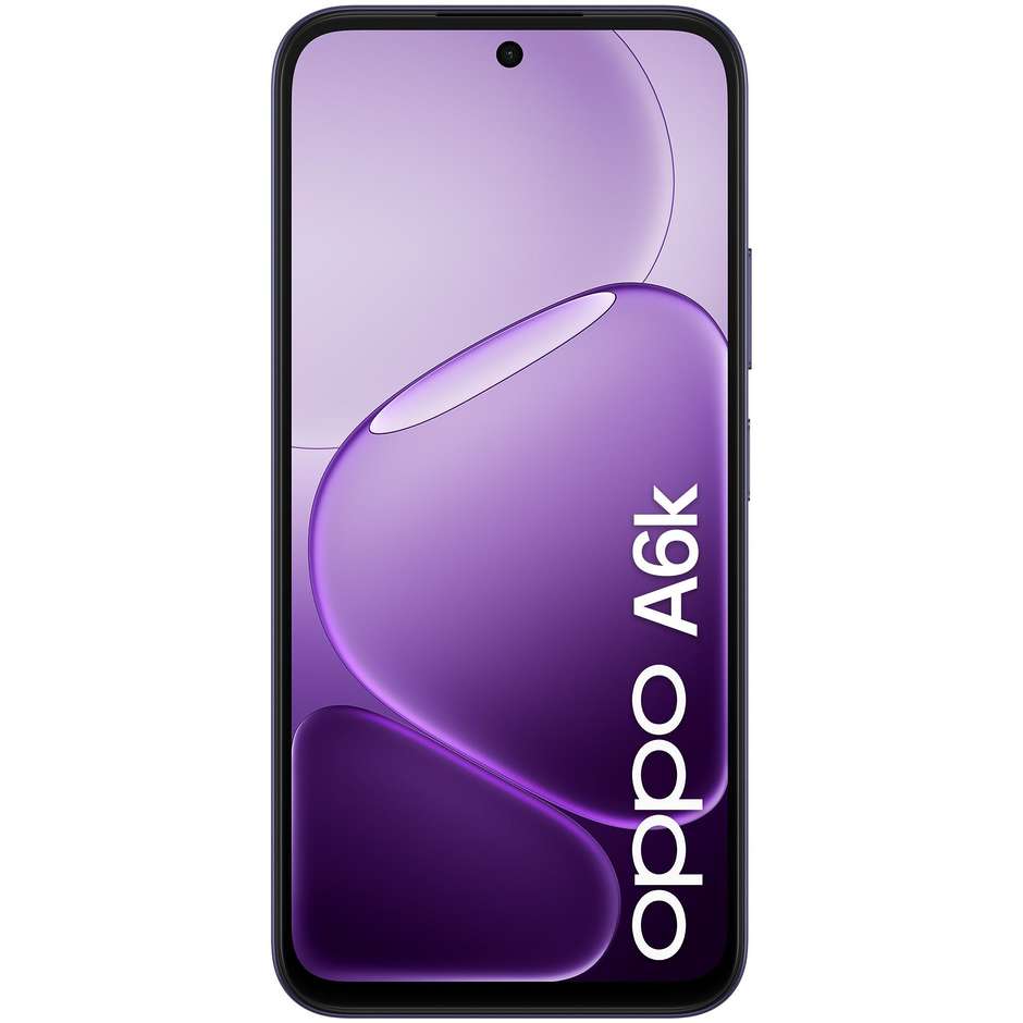 OPPO A6k Smartphone 17,1 cm (6.75") 120Hz 4 GB 256 GB Doppia SIM 5000 mAh Nero (Crystal Black)