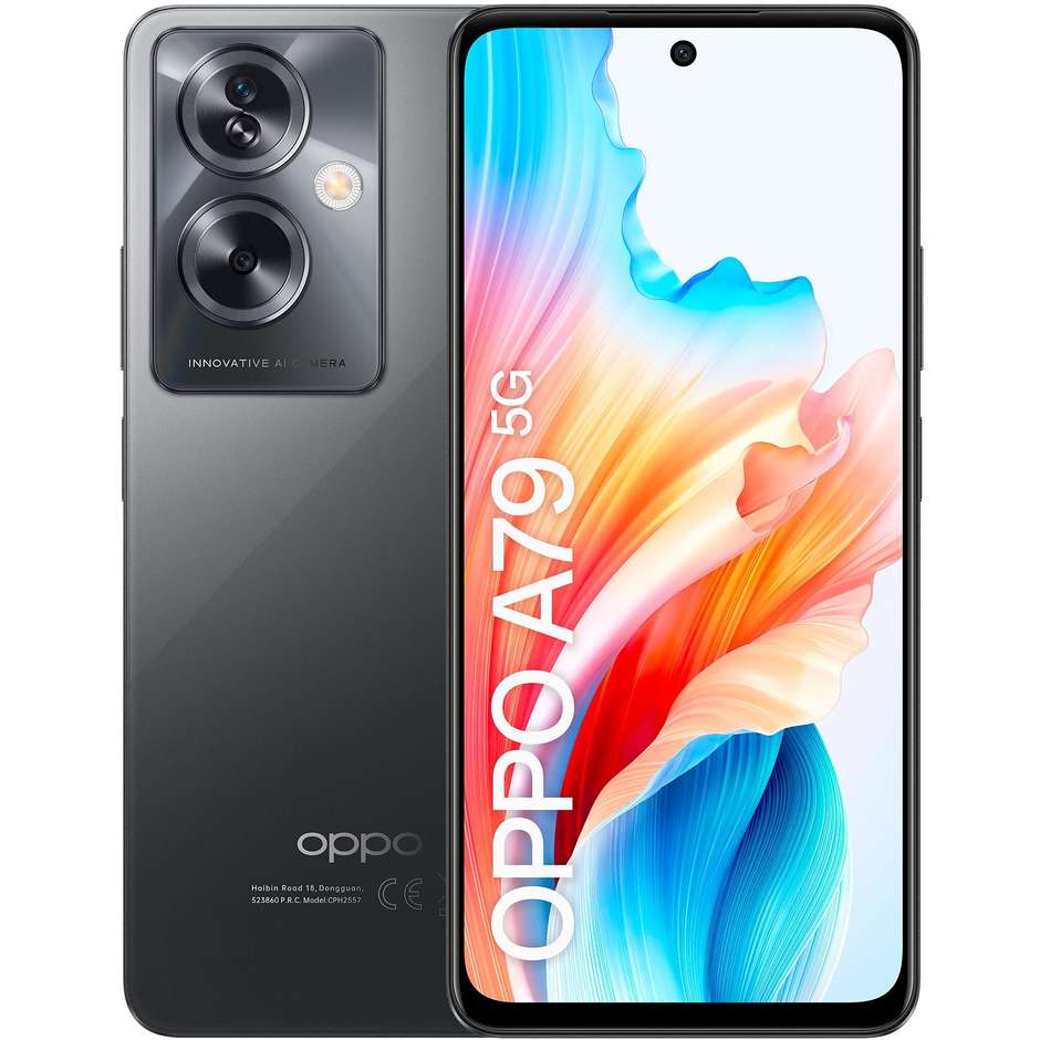 Oppo A79 Smartphone 5G 6,72" FHD+ Ram 8 Gb Memoria 256 Gb Android colore nero