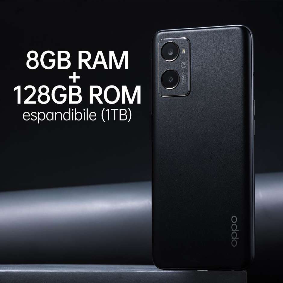 Oppo A96 Smartphone 6,59" Full HD+ Ram 8 Gb Memoria 128 Gb Android colore Starry Black