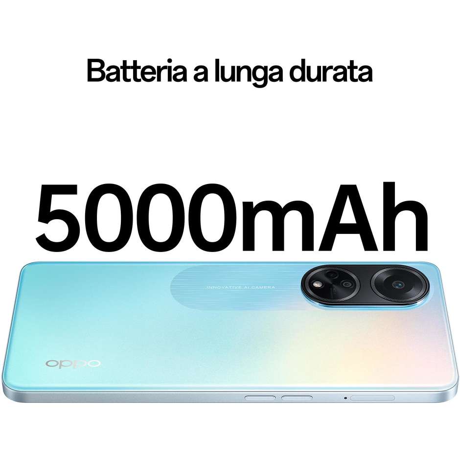 OPPO A98 Smartphone 5G 6.72” Ram 8 Gb Memoria 256 Gb Android 13 Colore Blu