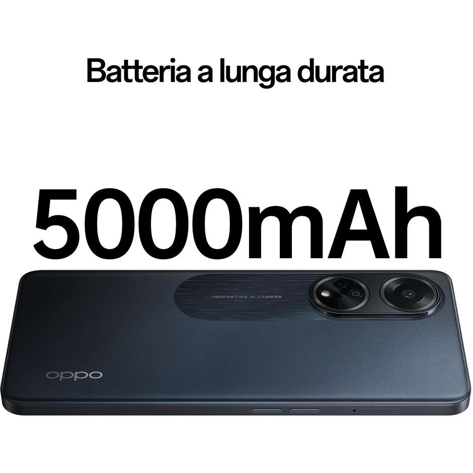 OPPO A98 Smartphone 5G 6.72” Ram 8 Gb Memoria 256 Gb Android 13 Colore Nero
