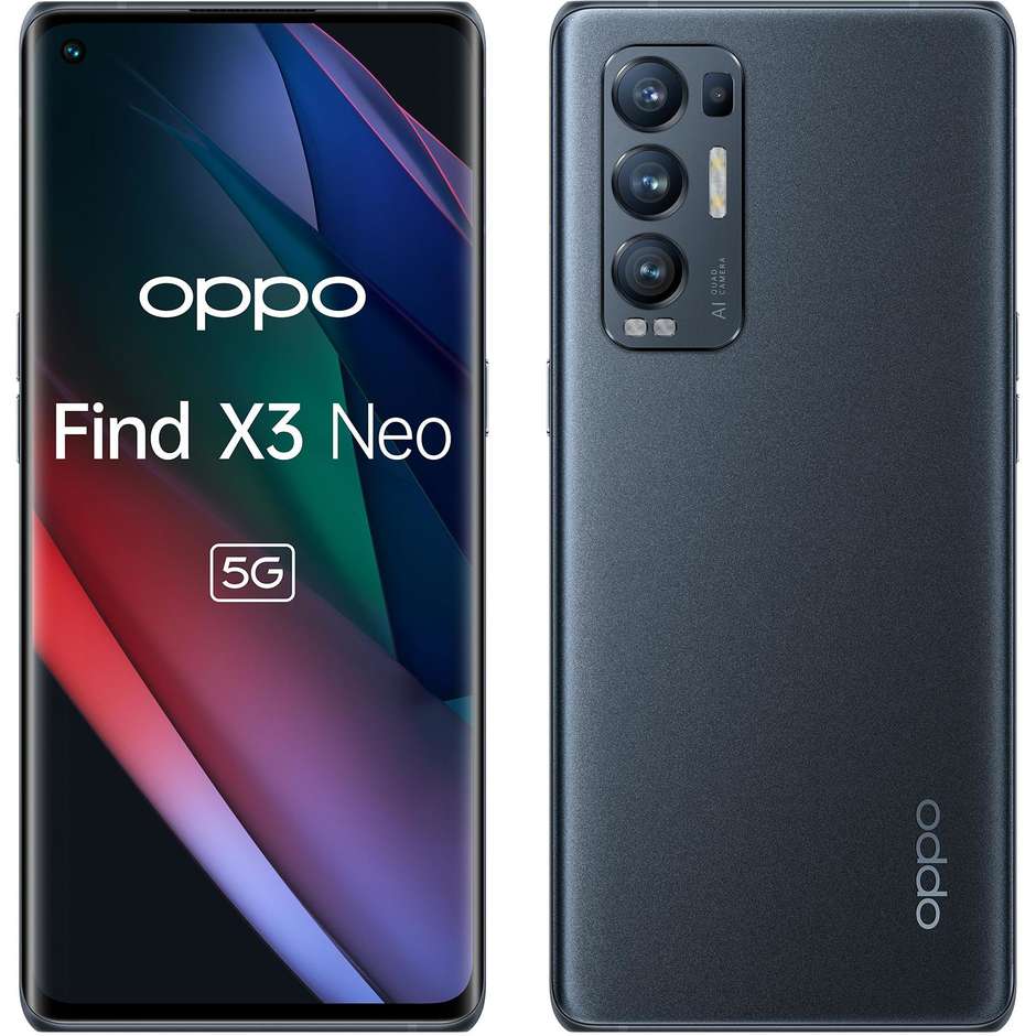 Oppo Find X3 Neo 5G Smartphone 6,55'' Ram 12 Gb Memoria 256 Gb Android colore Starlight Black