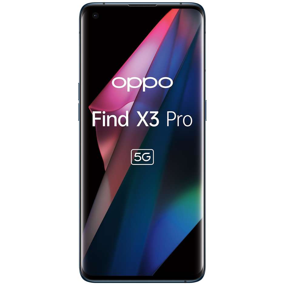 Oppo Find X3 Pro 5G Smartphone 6,7'' QHD Ram 12 Gb Memoria 256 Gb Android colore Blue
