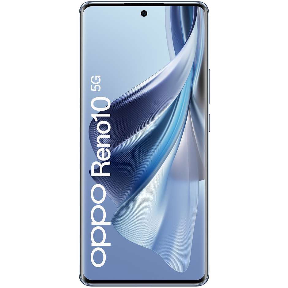 OPPO Reno 10 Smartphone 5G 6.7" RAM 8 GB Memoria 256 GB Colore Ice Blue