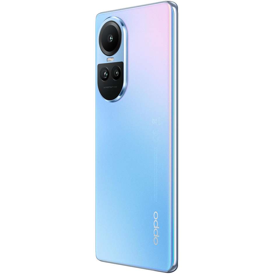 OPPO Reno 10 Smartphone 5G 6.7" RAM 8 GB Memoria 256 GB Colore Ice Blue