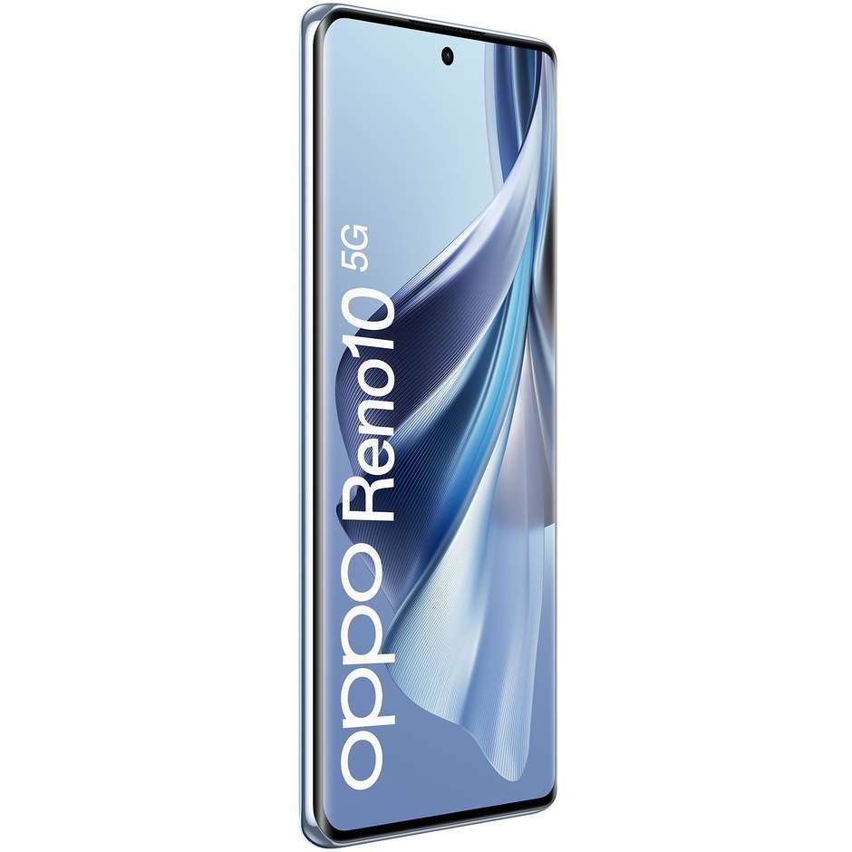 OPPO Reno 10 Smartphone 5G 6.7" RAM 8 GB Memoria 256 GB Colore Ice Blue