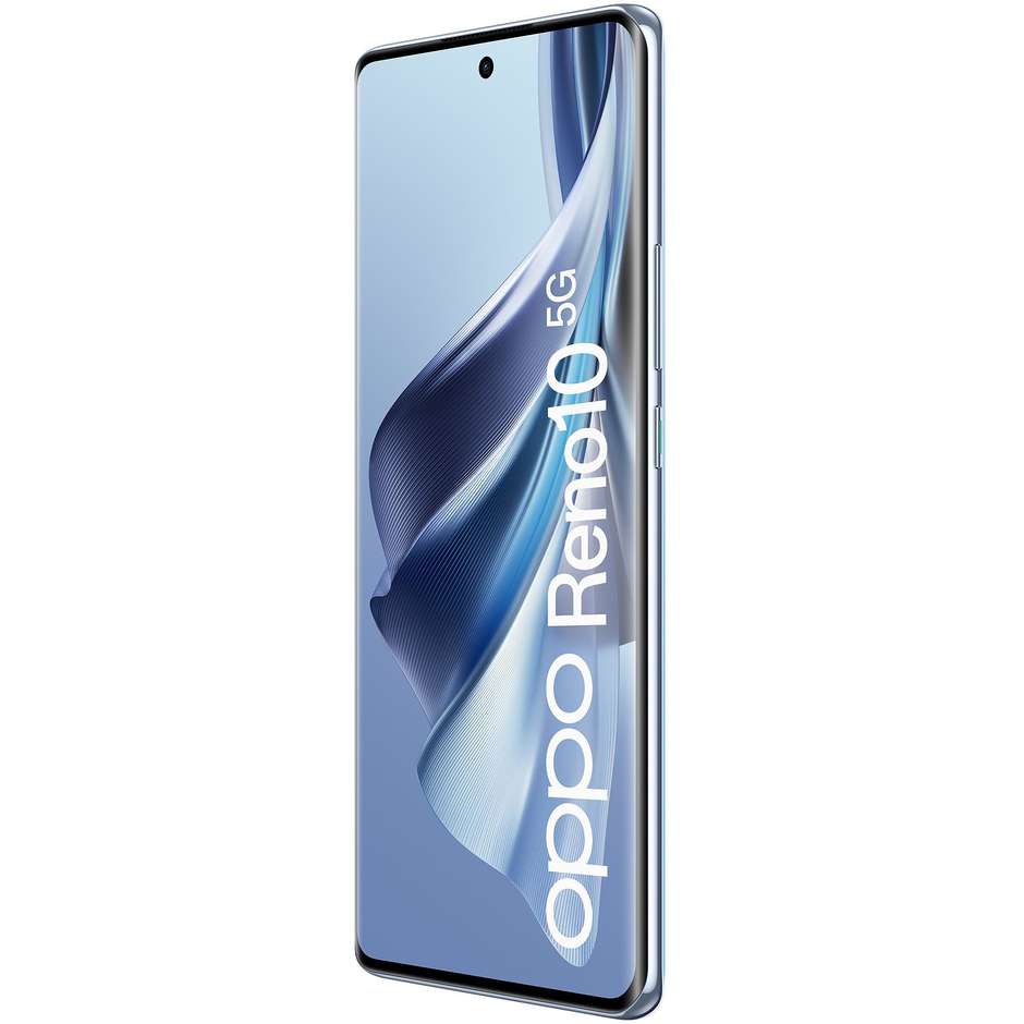 OPPO Reno 10 Smartphone 5G 6.7" RAM 8 GB Memoria 256 GB Colore Ice Blue