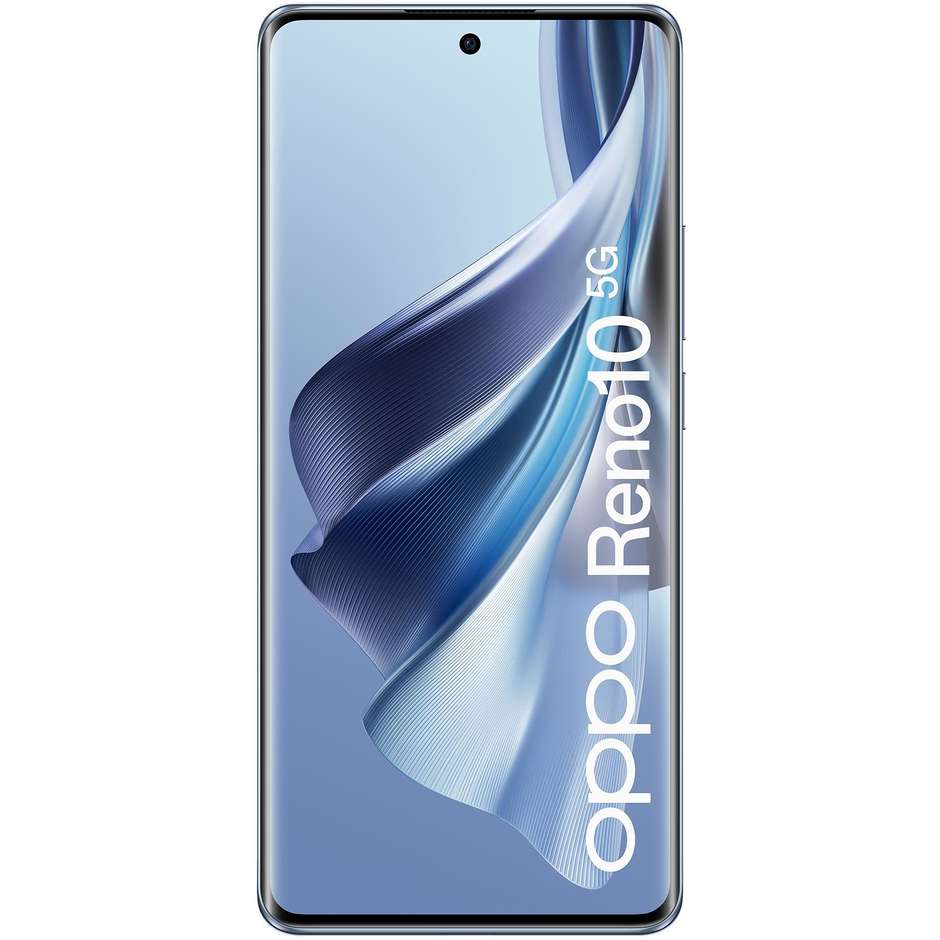 OPPO Reno 10 Smartphone 5G 6.7" RAM 8 GB Memoria 256 GB Colore Ice Blue