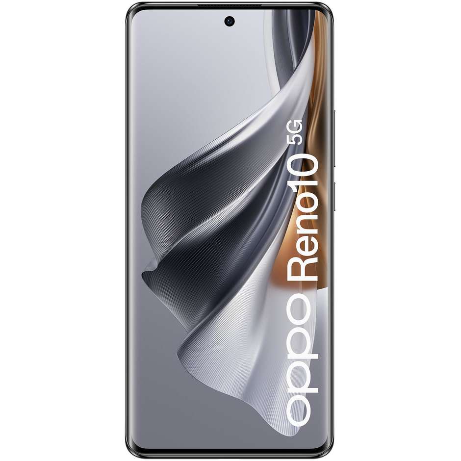 OPPO Reno 10 Smartphone 5G 6.7" RAM 8GB Memoria 256GB Colore Silvery Grey