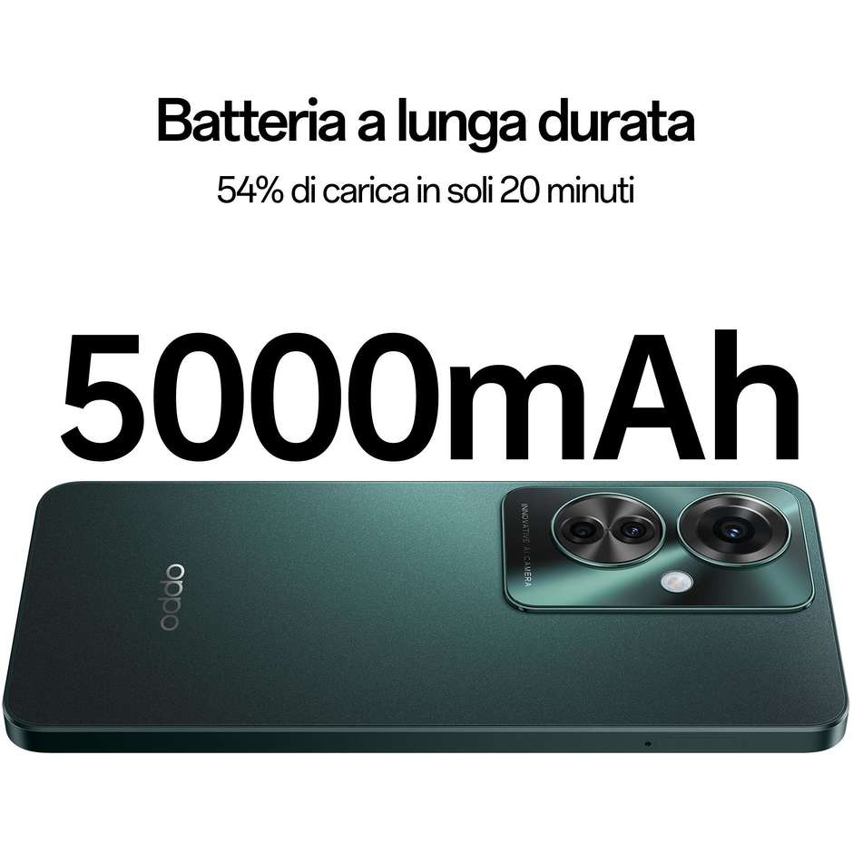 Oppo Reno 11 F Smartphone 5G  6,7" Ram 8 Gb Memoria 256 Gb Android colore verde