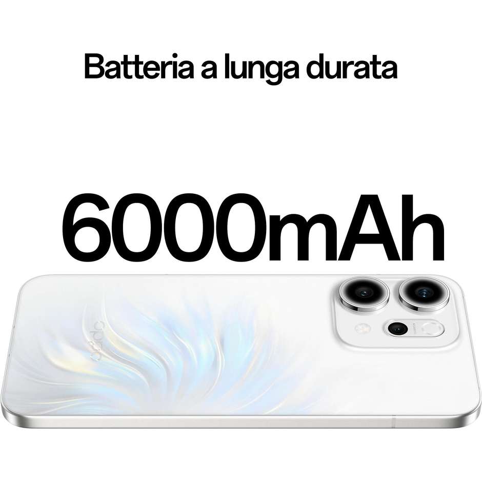 OPPO Reno 14 Smartphone 5G 16,7 cm (6.59") AMOLED 120Hz 12 GB 512 GB Tripla Fotocamera 50 MP AI 5000 mAh Bianco