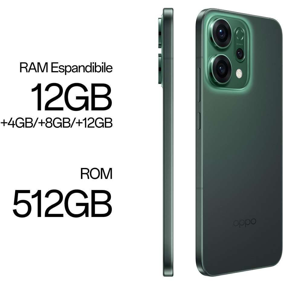 OPPO Reno 14 Smartphone 5G 16,7 cm (6.59") AMOLED 120Hz 12 GB 512 GB Tripla Fotocamera 50 MP AI 5000 mAh Verde
