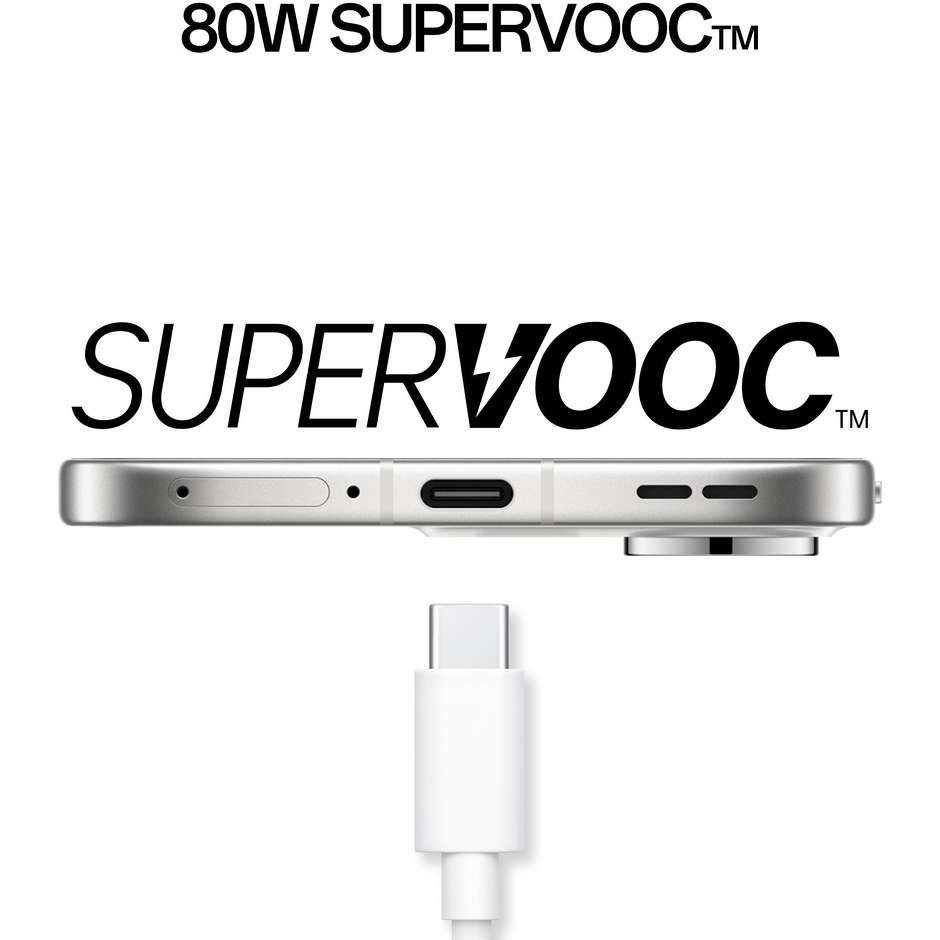 OPPO Reno 14 Smartphone 5G 6.59" Ram 12 GB Memoria 512 GB Android 15 Colore Bianco
