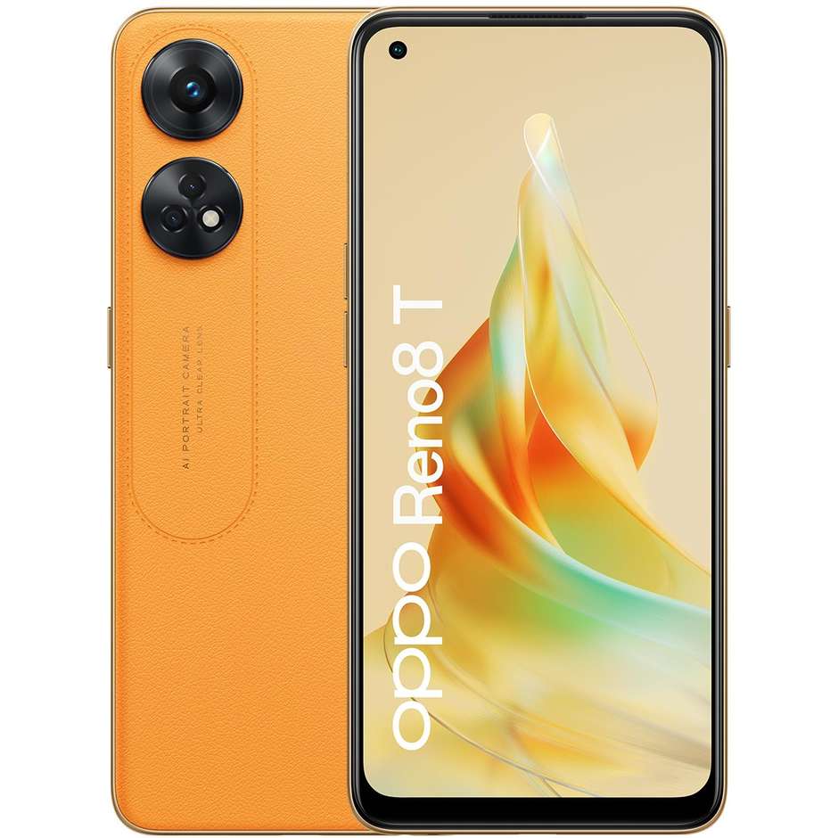 OPPO Reno 8T Smartphone 6,43" FHD Ram 8 Gb Memoria 128 Gb Android Colore Sunset Orange