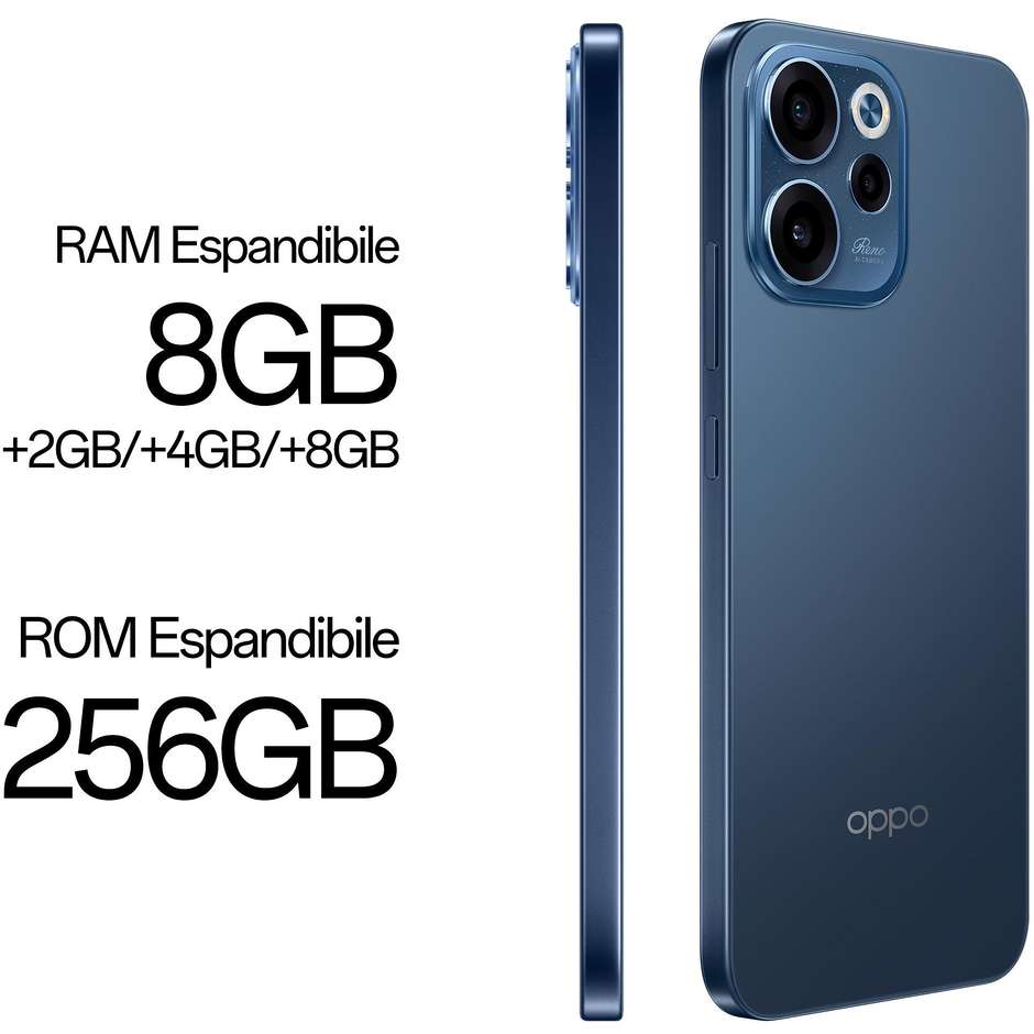 OPPO Reno15 F Twilight Black Box Smartphone 5G 6,57" Ram 8 GB Memoria 256 GB Colore Nero