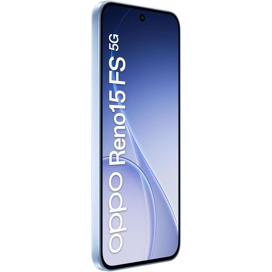 OPPO Reno15 FS Smartphone 5G 16,7 cm (6.57") AMOLED 120Hz 8 GB 512 GB 50 MP 5000 mAh Blu (Aurora Blue)