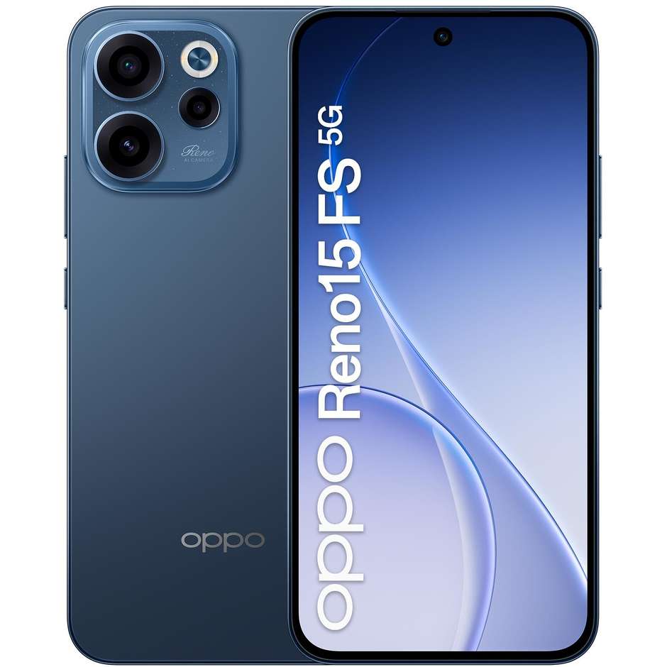 OPPO Reno15 FS Smartphone 5G 16,7 cm (6.57") AMOLED 120Hz 8 GB 512 GB 50 MP 5000 mAh Nero (Twilight Black)