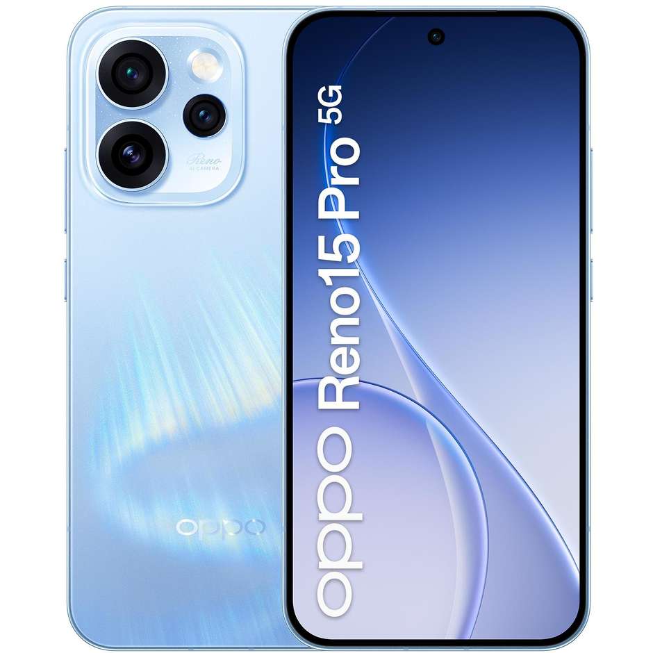 OPPO Reno15 Pro 5G 512GB Display AMOLED 6,32" 200MP Aurora Blue