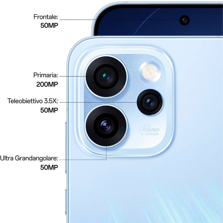 OPPO Reno15 Pro 5G 512GB Display AMOLED 6,32" 200MP Aurora Blue