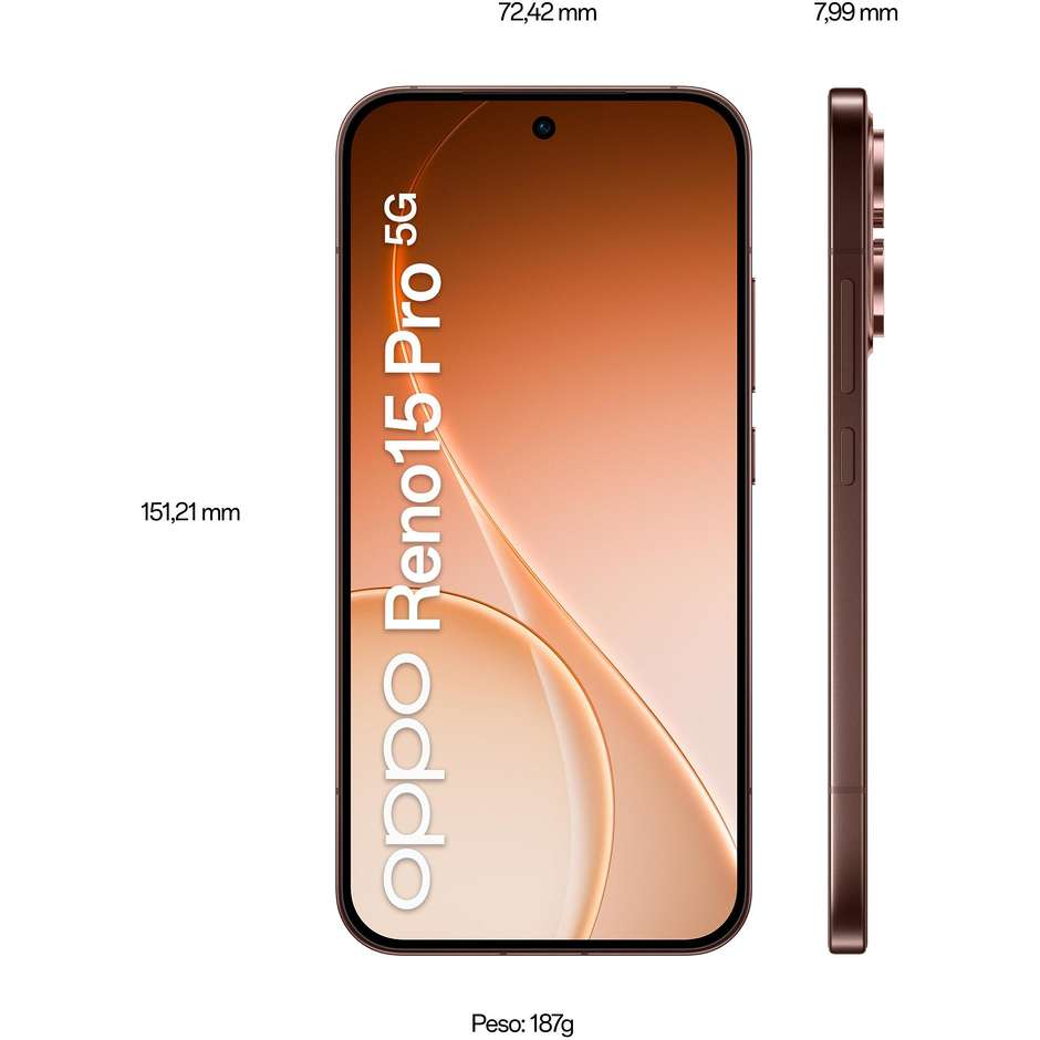 OPPO Reno15 Pro 5G 512GB Display AMOLED 6,32" 200MP Dusk Black