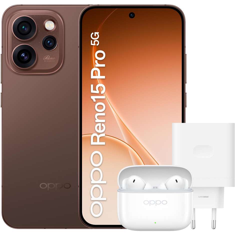 OPPO Reno15 Pro Smartphone 5G 16,1 cm (6.32") AMOLED 120Hz 12 GB 512 GB 200 MP OIS Nero (Dusk Black)