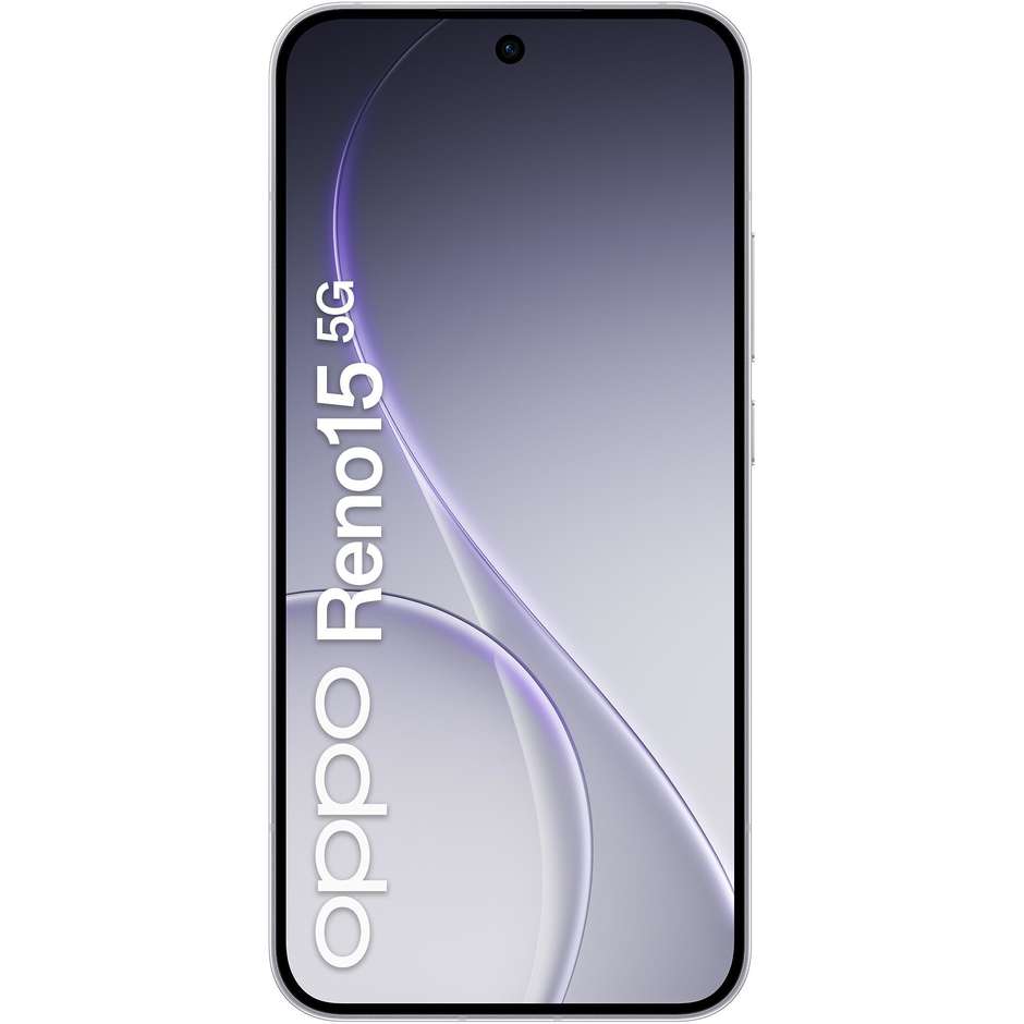 OPPO Reno15 Smartphone 5G 16,7 cm (6.59") AMOLED 120Hz 8 GB 512 GB 50 MP 5000 mAh Bianco (Aurora White)