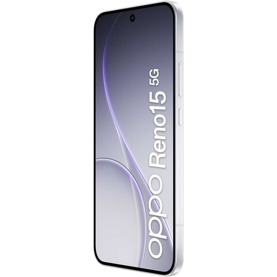 OPPO Reno15 Smartphone 5G 16,7 cm (6.59") AMOLED 120Hz 8 GB 512 GB 50 MP 5000 mAh Bianco (Aurora White)