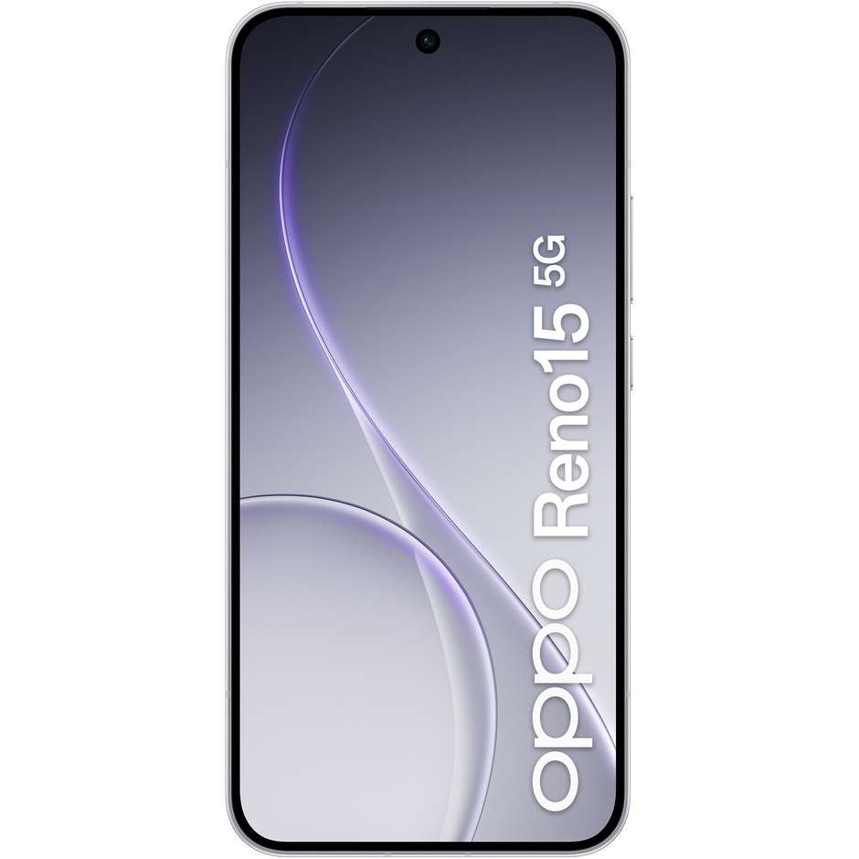 OPPO Reno15 Smartphone 5G 16,7 cm (6.59") AMOLED 120Hz 8 GB 512 GB 50 MP 5000 mAh Bianco (Aurora White)