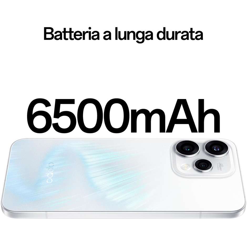 OPPO Reno15 Smartphone 5G 16,7 cm (6.59") AMOLED 120Hz Snapdragon 7 Gen 4 8 GB 512 GB 50 MP Bianco (Aurora White)