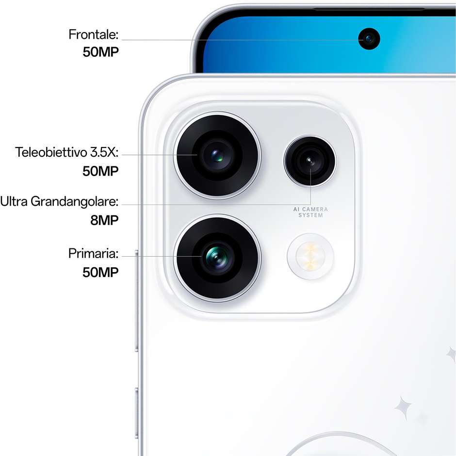 OPPO Reno16 F 5G 8 GB/256 GB AMOLED 120 Hz Pop White