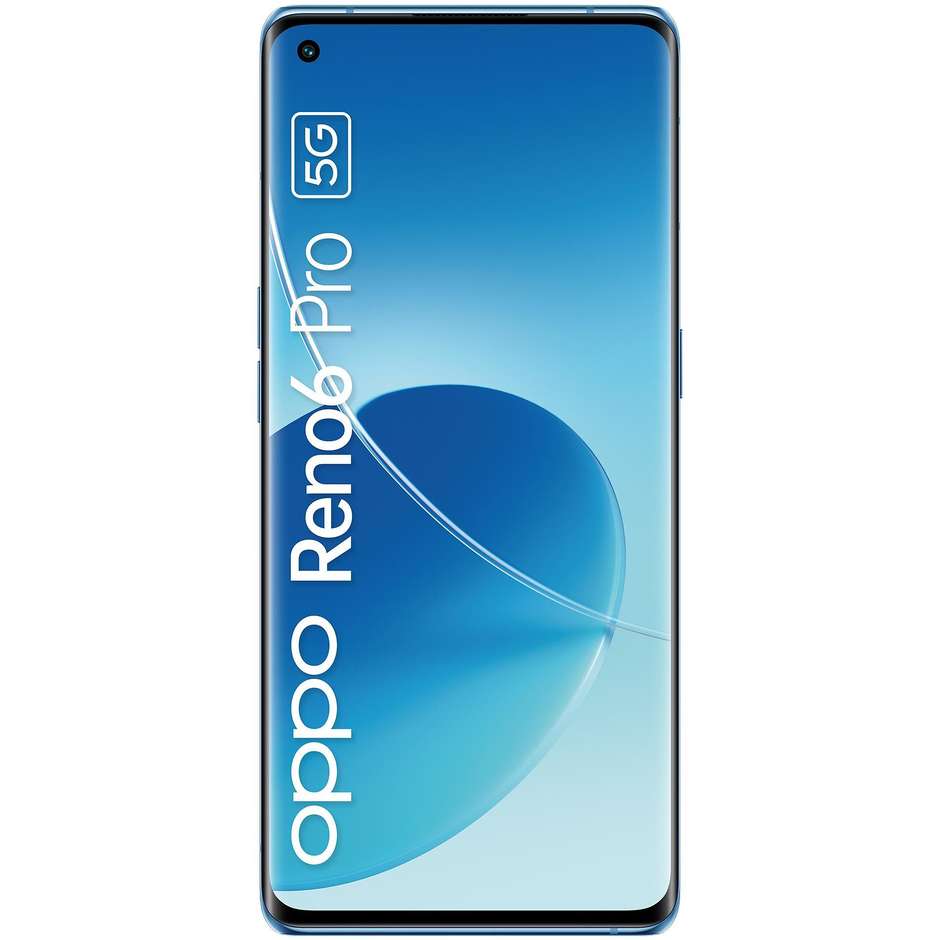 Oppo Reno6 Pro 5G Smartphone 6,55" FHD+ Ram 12 GB Memoria 256 GB ColorOS 11.3 colore Arctic Blue