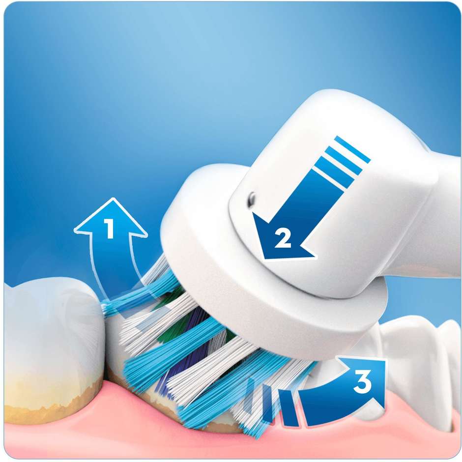 Oral-B 80285669 spazzolino elettrico rotante-oscillante blu con 2 testine 3D White