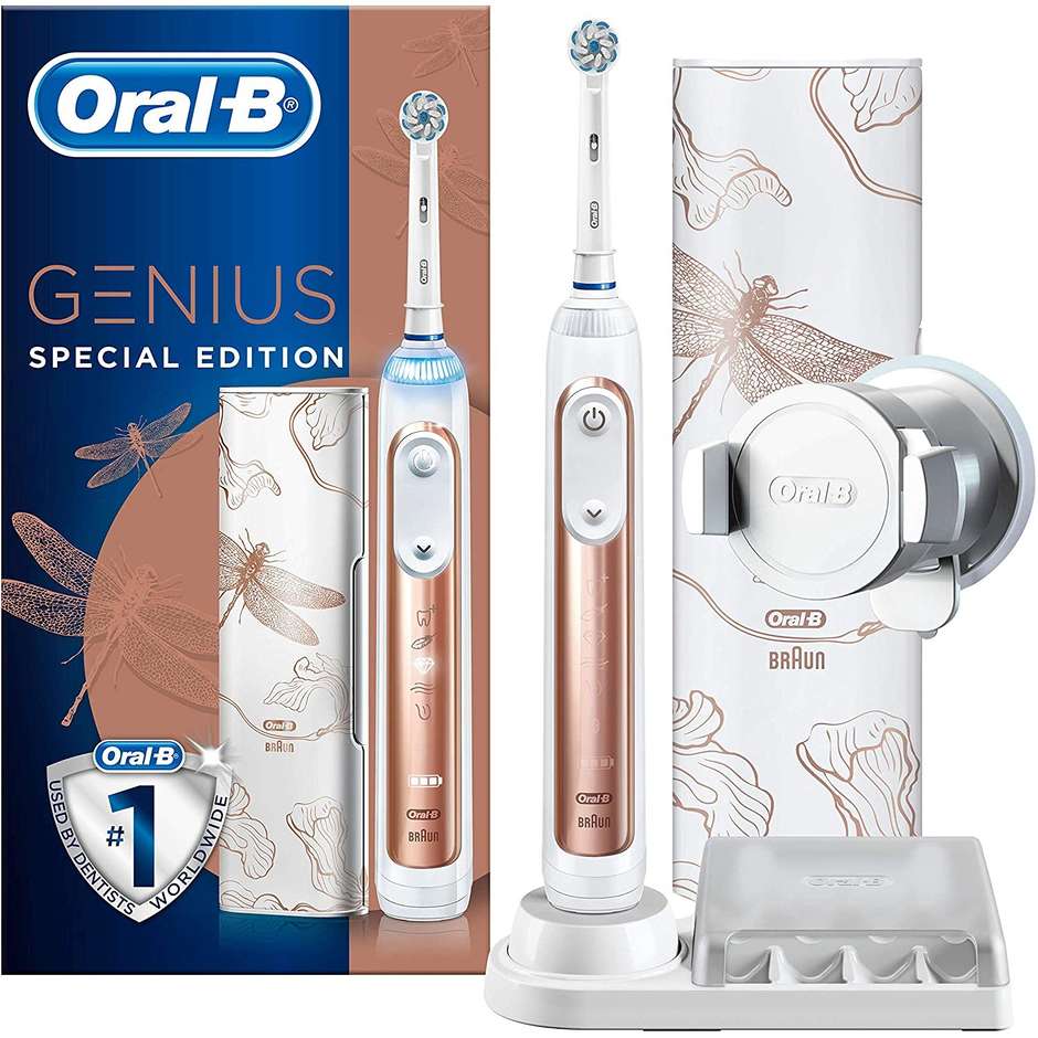 Oral-B Genius 8600 Spazzolino Elettrico Ricaricabile Bluetooth con Sensore Pressione Silver